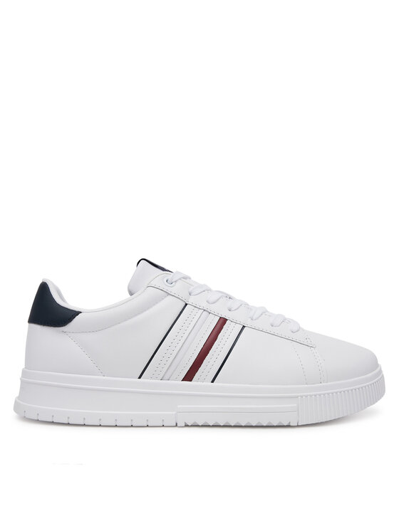 Tommy Hilfiger Tommy Hilfiger Sneakers Modern Cupsole Stripes Lth FM0FM05406 Alb