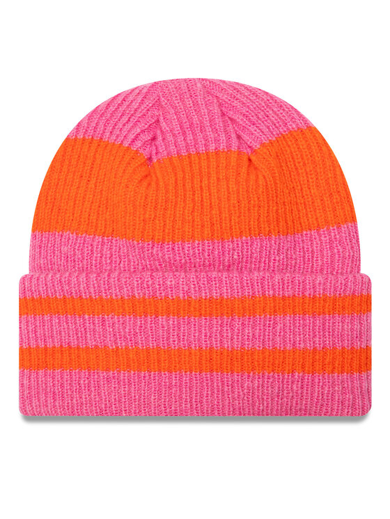 New Era New Era Czapka Stripe Cuff Knit Beanie 60580763 Różowy