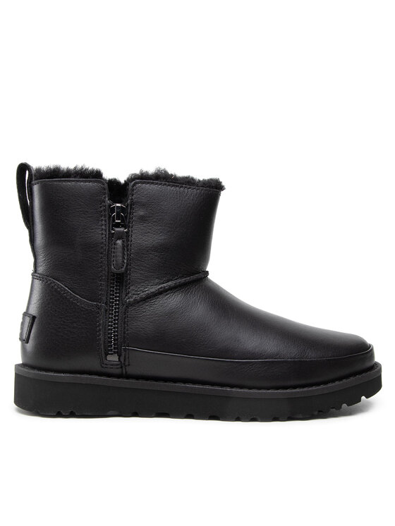 ugg mini fluff quilted boot black