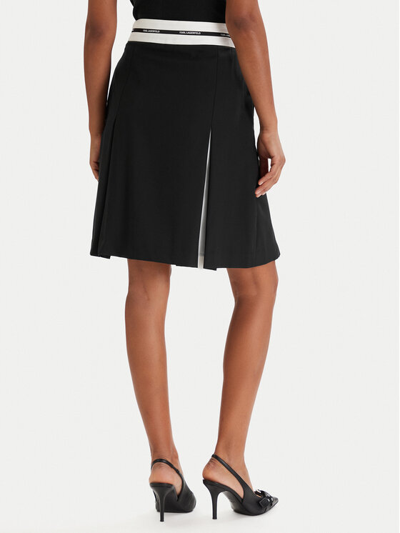 KARL LAGERFELD KARL LAGERFELD Мини пола B1W12005 Черен Regular Fit