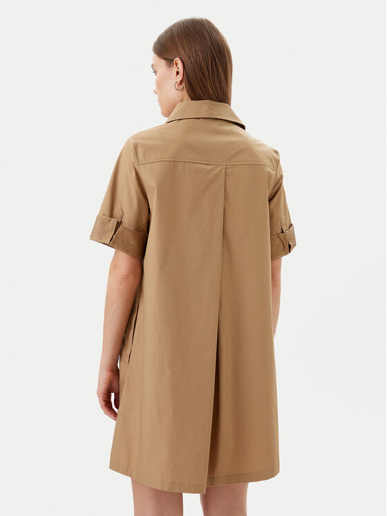 LOLA CASADEMUNT LOLA CASADEMUNT Рокля тип риза LS2516065 Бежов Regular Fit
