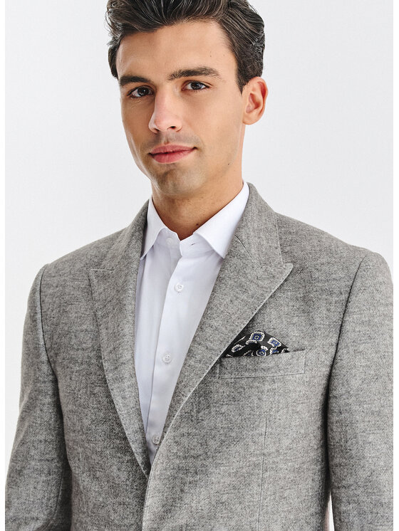 Pako Lorente Pako Lorente Marynarka P25WF-3X-035 Szary Slim Fit