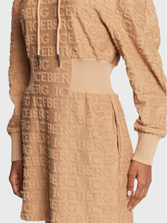 Iceberg Iceberg Φόρεμα υφασμάτινο 22II2P0H0116308 Μπεζ Relaxed Fit