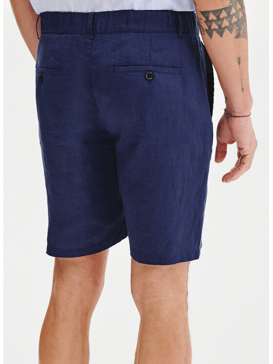 Pako Lorente Pako Lorente Szorty materiałowe P25SF-WS-002 Granatowy Classic Fit
