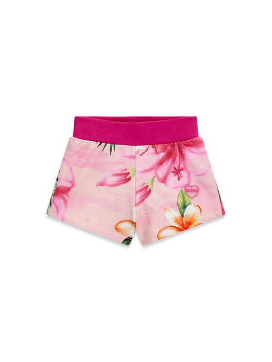 Guess Guess Komplet majica in kratke hlače A6GG01 K6YW4 Roza Regular Fit