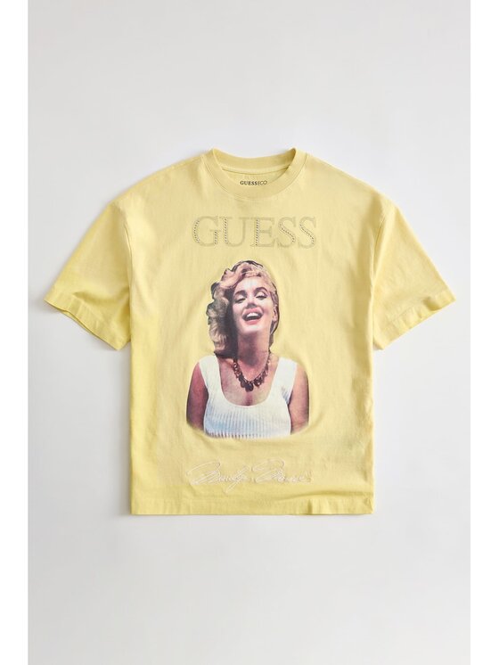 Guess Guess T-Shirt 182691 Żółty Classic Fit