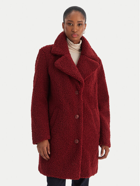 Vero Moda Vero Moda Kožich Kylie Teddy 10289938 Bordó Loose Fit