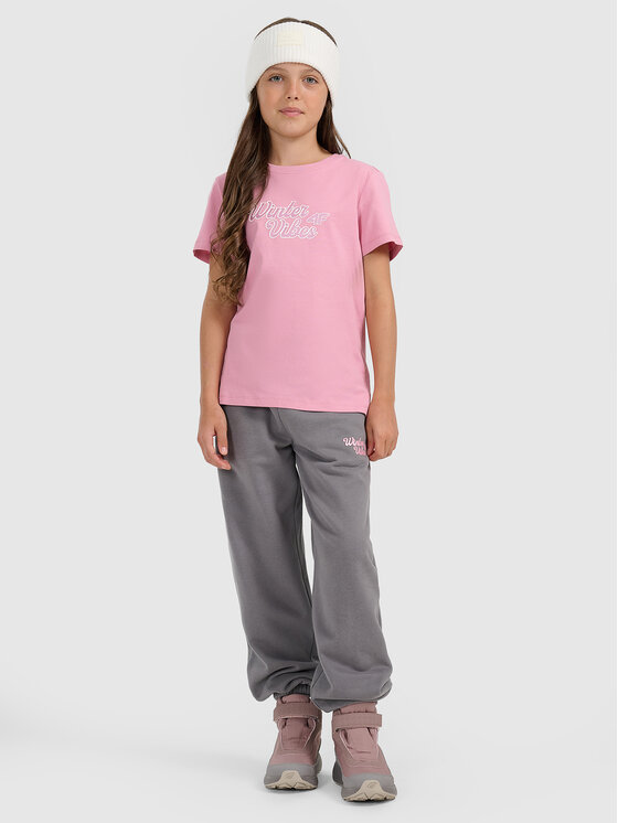 4F 4F T-Shirt APRES SKI Różowy Regular Fit