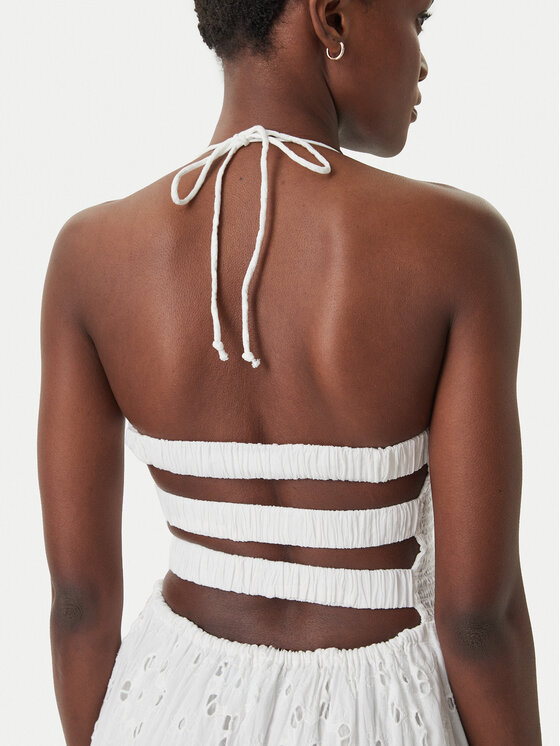 Iconique Iconique Poletna obleka Sirya IC26-007 Bela Regular Fit