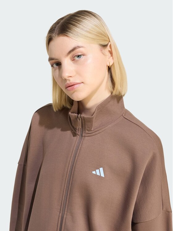 adidas adidas Bluza 3 STRIPES STUDIO Brązowy Loose Fit