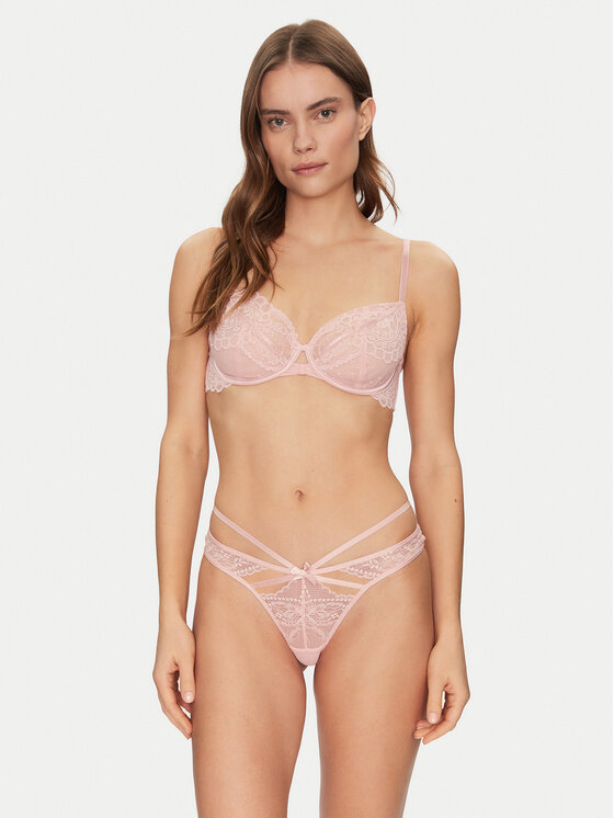 Hunkemöller Hunkemöller Set od 3 para tangica 301423 Ružičasta