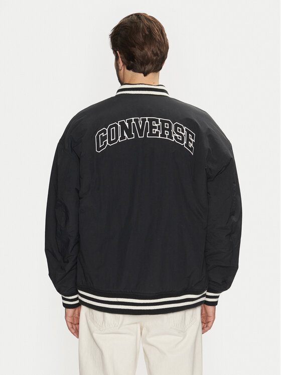 Converse Converse Μπόμπερ μπουφάν Varsity 10026976-A01 Μαύρο Regular Fit