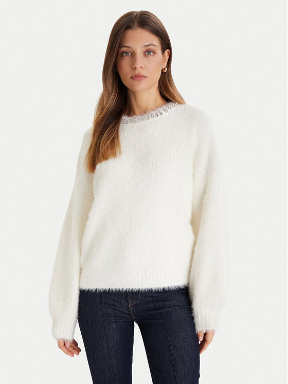 Guess Guess Sweater W5BR58 Z3BH0 Fehér Regular Fit
