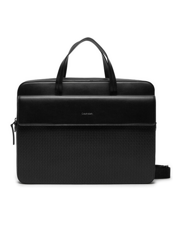 Geantă pentru laptop Calvin Klein Vertical Lines K50K512257 Negru