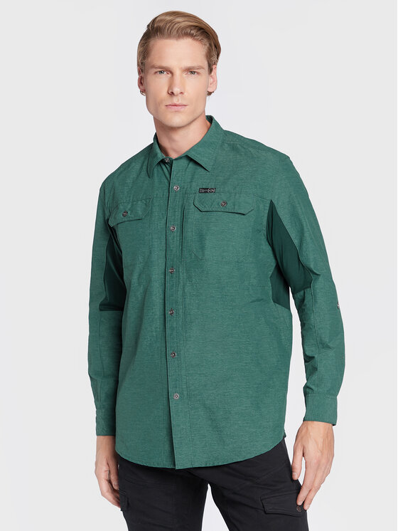 Wrangler Wrangler Koszula WA5BEHG50 112324305 Zielony Regular Fit