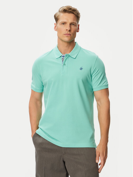 Beverly Hills Polo Club Tricou polo P-SS26M-P450106 Turcoaz Regular Fit