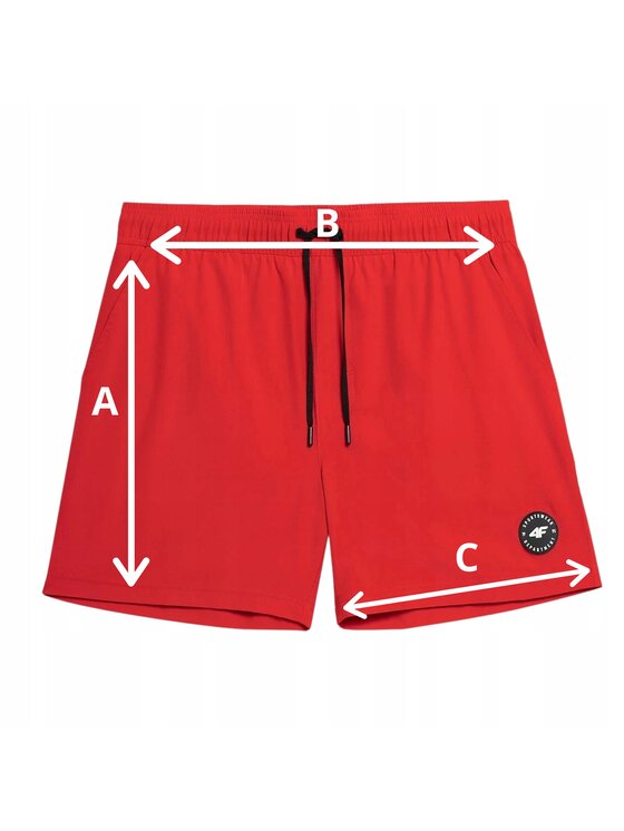 4F 4F Plážové šortky 2P2P--SS-FWSS24UBDSM123-91S Barevná Regular Fit