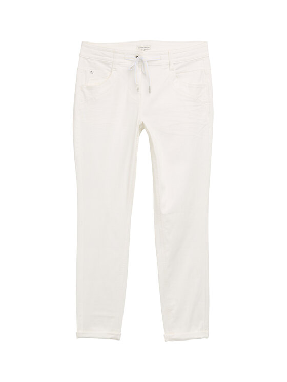 Tom Tailor Tom Tailor Bavlnené nohavice 1040963 Biela Tapered Fit