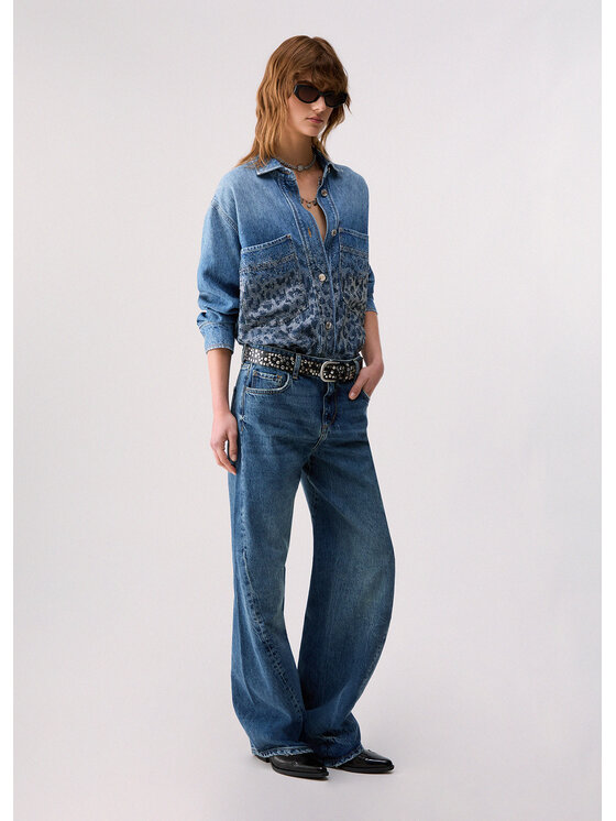 Liu Jo Liu Jo Kurtka jeansowa UF6197D037379112 Niebieski jasny Loose Fit