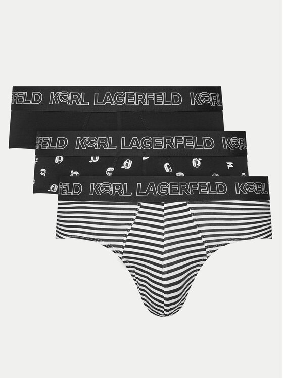 Komplet 3 par slipów KARL LAGERFELD