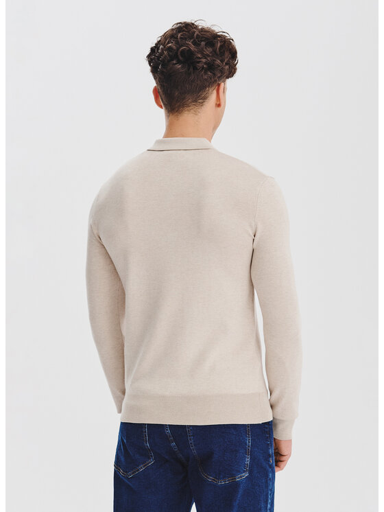 Pako Lorente Pako Lorente Sweter P25WF-2X-005 Beżowy Classic Fit