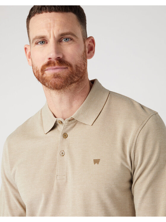 Wrangler Wrangler T-Shirt REFINED POLO Zielony Regular Fit