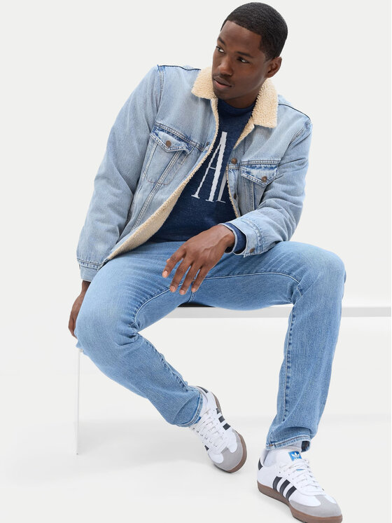Gap Gap Джинсова куртка 736375-02 Голубий Regular Fit