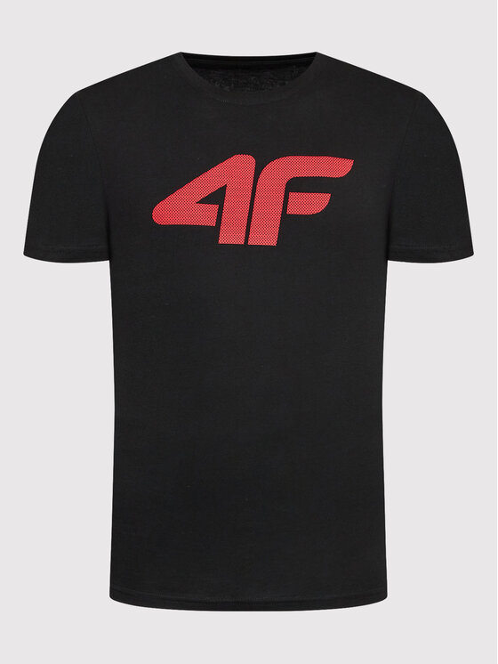 4F 4F T-Shirt H4Z22-TSM353 Czarny Regular Fit