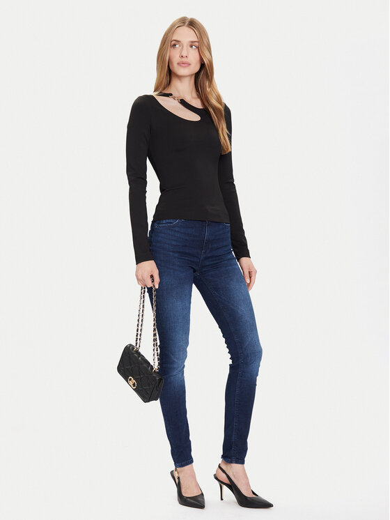 Guess Guess Bluzka W5BP18 KC7M2 Czarny Slim Fit