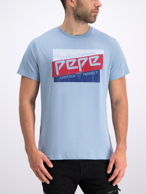Pepe Jeans Pepe Jeans Marškinėliai Dominik PM506545 Mėlyna Regular Fit