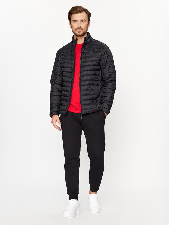 4F 4F Übergangsjacke 4FAW23TDJAM239 Schwarz Regular Fit