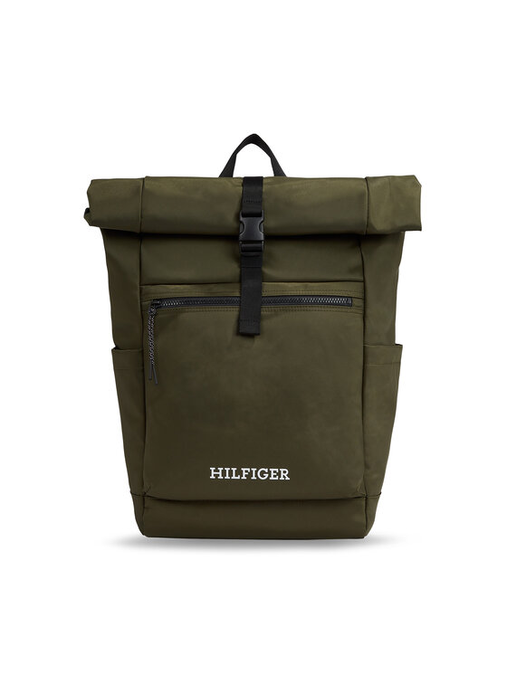 Rucsac Tommy Hilfiger Th Monotype Rolltop Backpack AM0AM11549 Verde