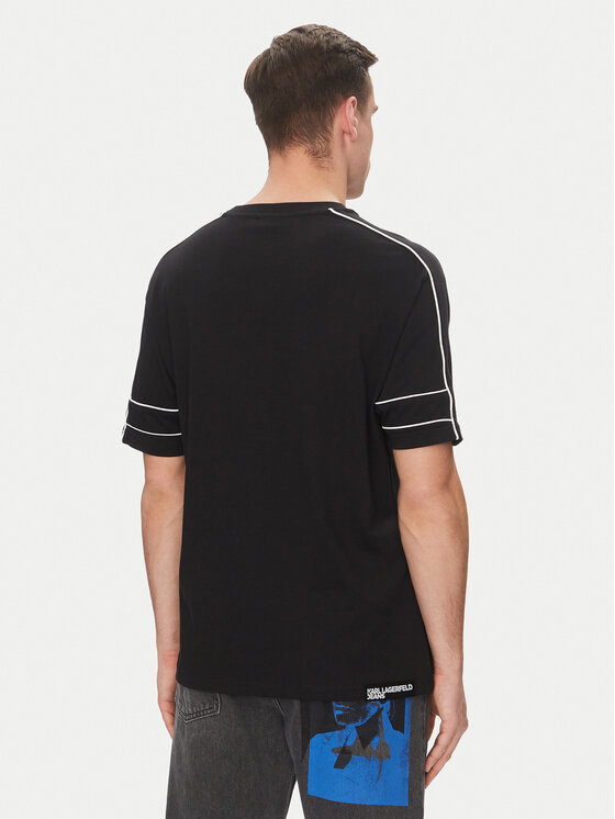 Karl Lagerfeld Jeans Karl Lagerfeld Jeans T-Shirt A2M17052 Czarny Relaxed Fit