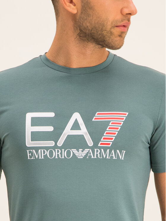 EA7 Emporio Armani EA7 Emporio Armani T-Shirt 3HPT05 PJ03Z 1858 Zielony Regular Fit