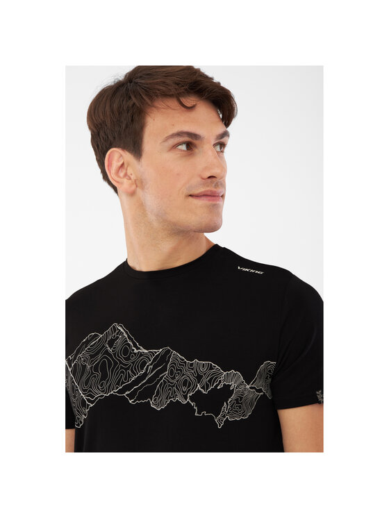 Viking Viking T-Shirt Lenta Light Man Czarny Regular Fit
