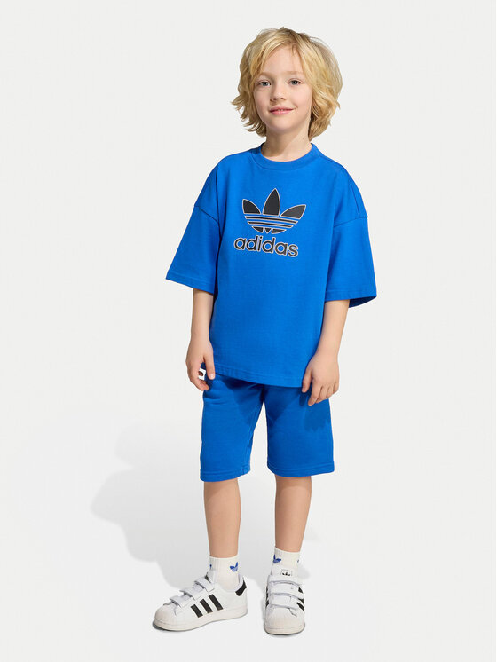 adidas adidas Sada T-shirt a šortky Big Logo Execution KA0224 Modrá Loose Fit