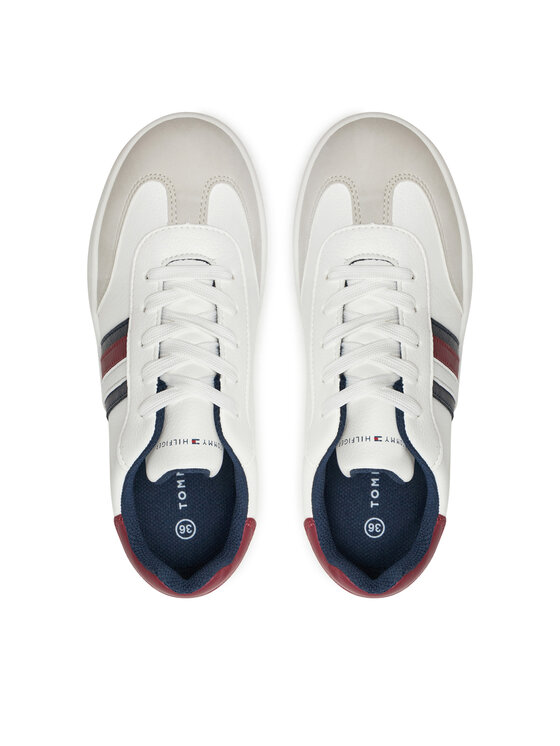 Tommy Hilfiger Tommy Hilfiger Сникърси Stripes Low Cut Lace-Up Sneaker T3X9-33645-1269 Бял