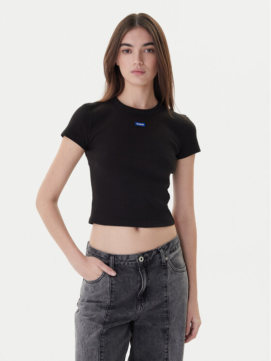 HUGO Hugo Póló Baby 50510749 Fekete Slim Fit