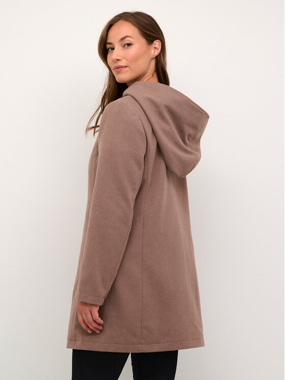 Cream Cream Vuneni kaput Crysta 10611658 Smeđa Straight Fit