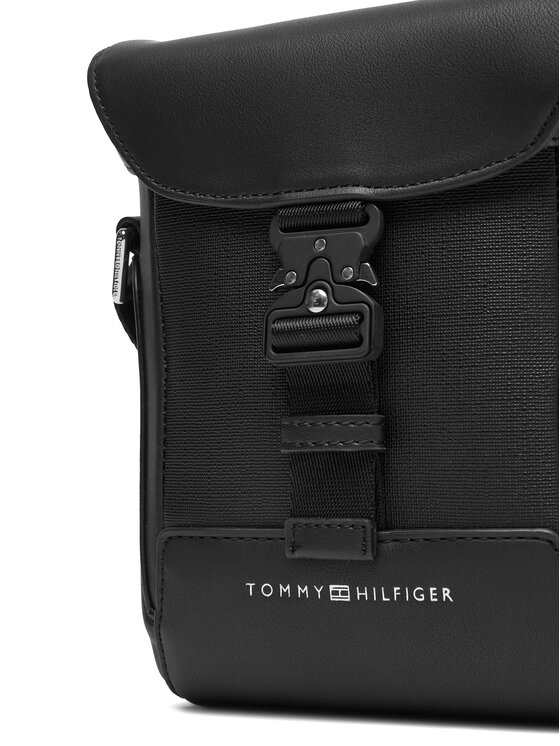 Tommy Hilfiger Tommy Hilfiger Crossover torbica Th Modern Flap Mini Reporter AM0AM13940 Crna