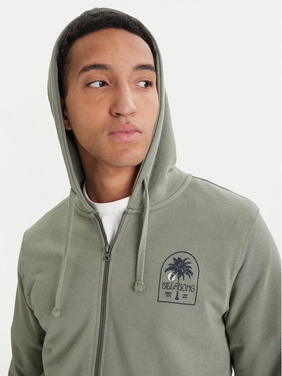 Billabong Billabong Džemperis ar kapuci Foundation EBYSF00185 Zaļš Regular Fit