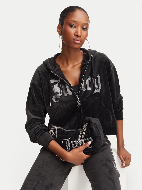 Juicy Couture Juicy Couture Džemperis Old Gothic JCWAS226333 Juoda Slim Fit
