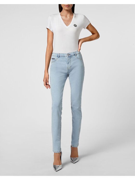 PHILIPP PLEIN PHILIPP PLEIN Džínsy 313 Modrá Jegging Fit