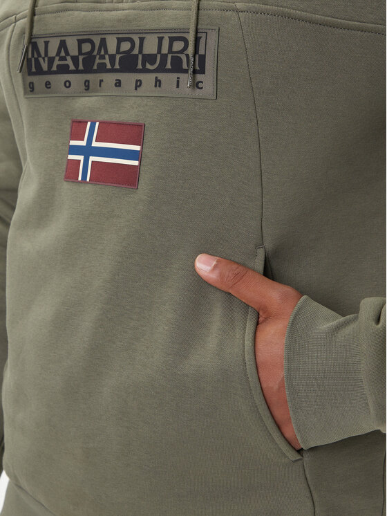Napapijri Napapijri Mikina Burgee NP0A4I5E Zelená Regular Fit