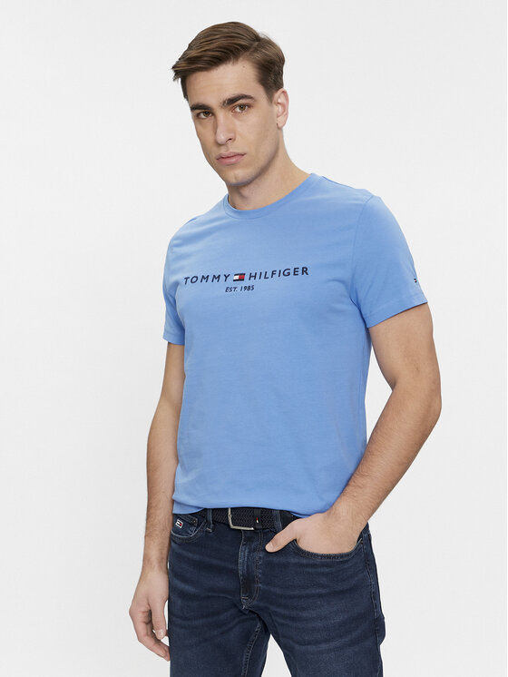 Tommy Hilfiger Tričko Logo MW0MW11797 Modrá Regular Fit