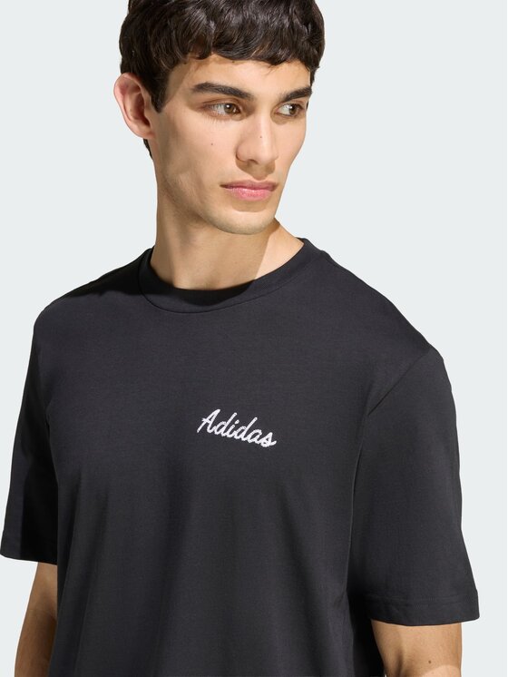 adidas adidas T-Shirt NOVELTY BOWL GRAPHIC Czarny Regular Fit