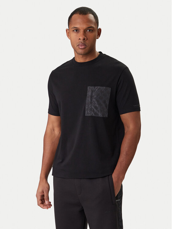 KARL LAGERFELD Tricou 755031 561221 Negru Regular Fit