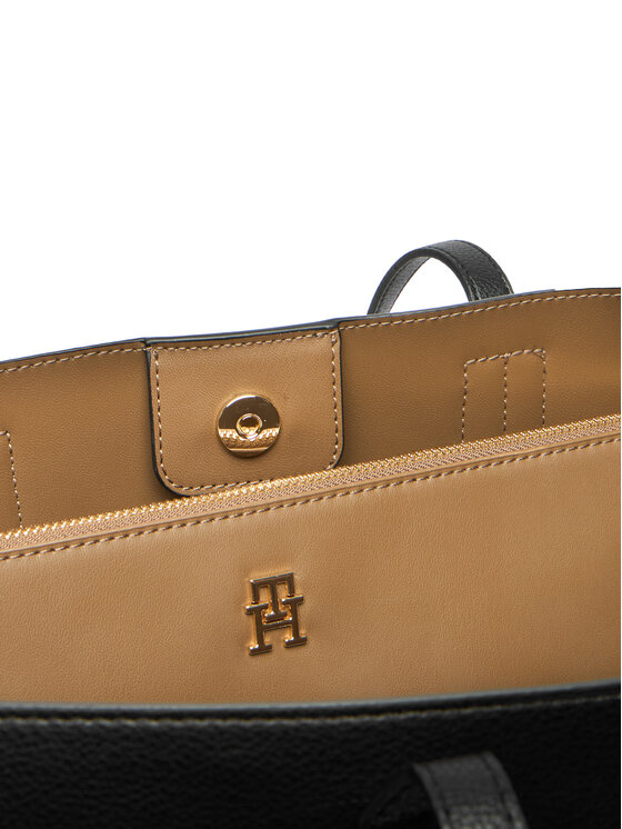 Tommy Hilfiger Tommy Hilfiger Kabelka Th Icon Tote AW0AW18173 Černá