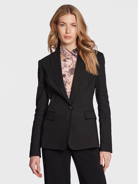 PINKO Pinko Sako Equilibrato 100987 A0IM Černá Slim Fit