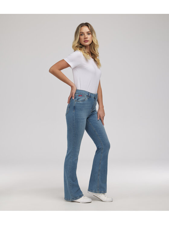 Lee Cooper Lee Cooper Jeansy JEANS D BECCA 2418 LIGHT USED Niebieski Bootcut Fit